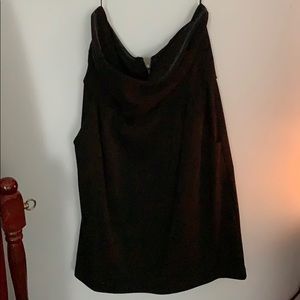 Strapless black dress